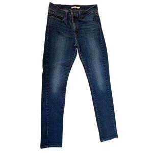 Levi's Slimming Skinny Blue Jeans Women's Size 31 Dark Wash Denim